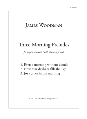 Three Morning Preludes: 1. Even a morning without clouds Cover
