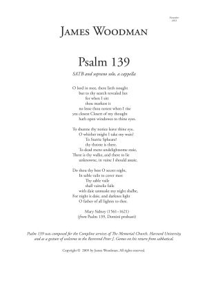 Psalm 139 Cover